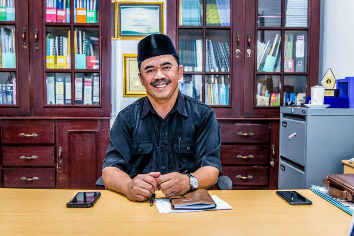 Manager Farhan Susanto of milk cooperative KPSP