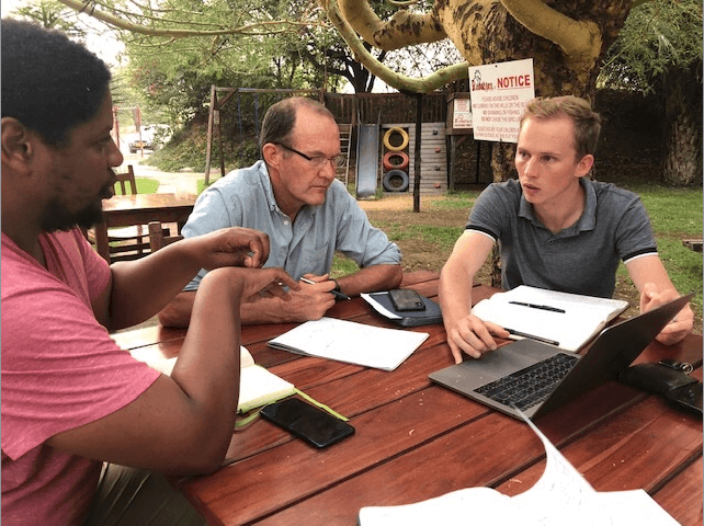 Peter and Joel Cunningham and financial man