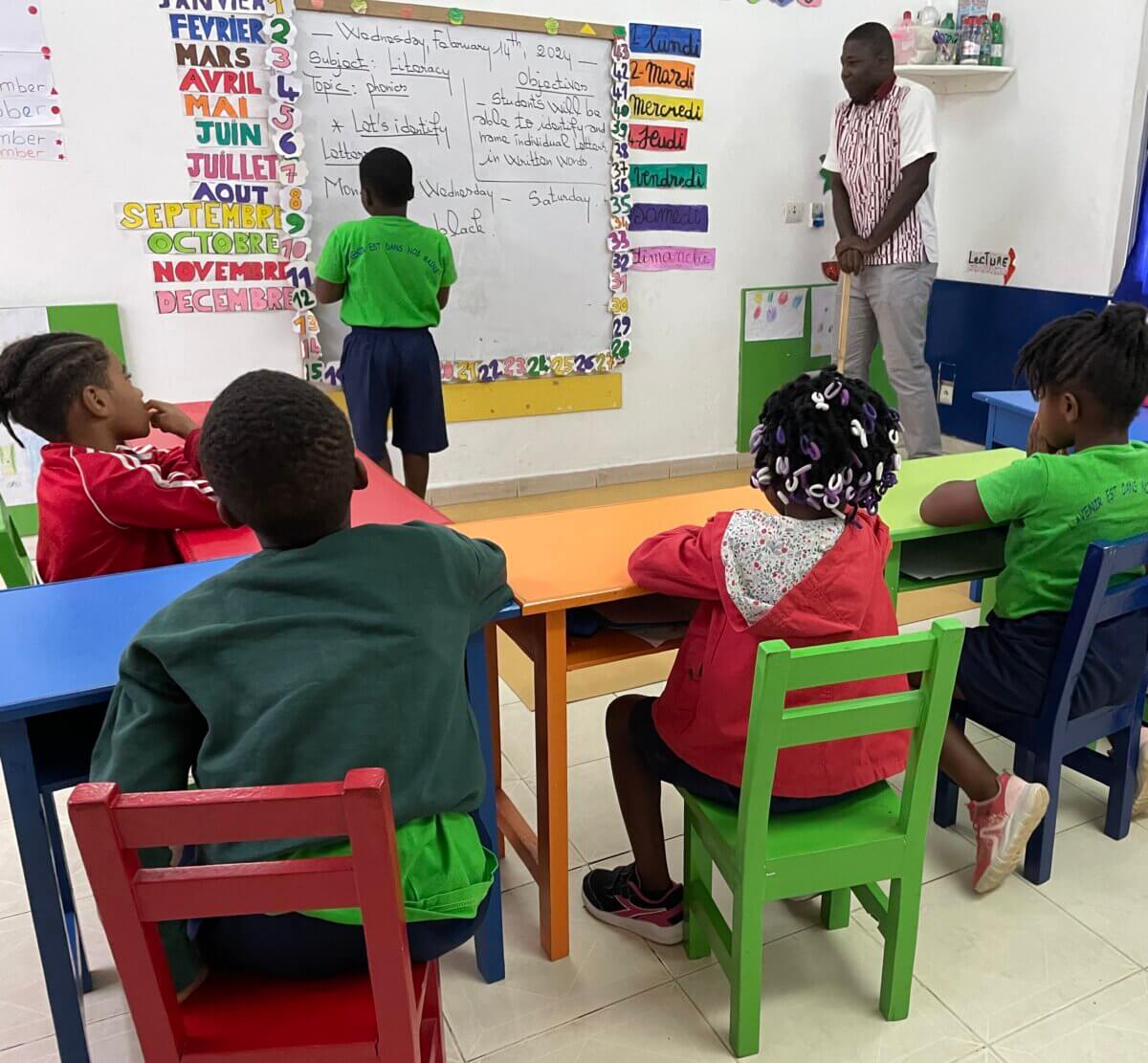 Kids in ivory coast at school